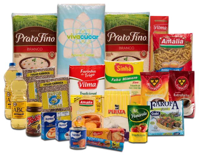 Cesta Seleção Completa: despensa completa com conservas, laticínios, sobremesas e azeite